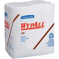 Serviettes jetables L20 WypAll, Tout usage, 12-1/2" lo x 12" la Equipex