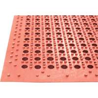 Tapis de s&eacute;rie Competitor, &agrave; fentes, 3' x 5' x 7/8", Orange, Caoutchouc naturel Equipex