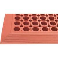 Tapis de s&eacute;rie Competitor, &agrave; fentes, 3' x 5' x 7/8", Orange, Caoutchouc naturel Equipex