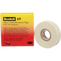 Ruban en tissu de verre Scotch, 19 mm (3/4") la x 20 m (66') lo, 7 mils, Blanc Equipex