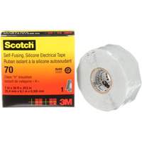 Ruban isolant en caoutchouc de silicone autofusionnant Scotch, 25,4 mm (1") x 9 m (30'), Gris, 12 mils Equipex