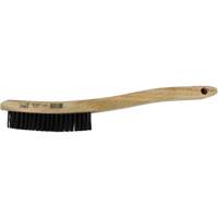 Brosse de nettoyage &eacute;conomique &agrave; manche courb&eacute;, Laiton, 3 x 19 rangs de fils, Longueur 13-3/4" Equipex