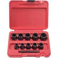 PROTO&reg; Bolt Extractor Socket Set, 10 Pcs, 1/4" Drive Size Equipex