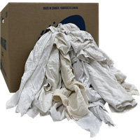 Wiper Rags Box, Ganzie, White, 20 lbs. Equipex