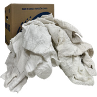 Wiper Rags Box, Terrycloth, White, 10 lbs. Equipex