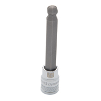 Long SAE Bit Socket, 3/8" x 3-5/8" L, 3/8" Drive Equipex