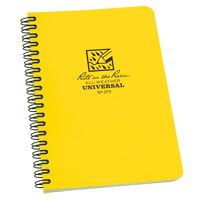 Side-Spiral Notebook, Soft Cover, Yellow, 64 Pages, 4-5/8" W x 7" L Equipex