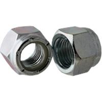 Nylock Nut, 5/16"-18 Dia., Zinc Cr+3, Coarse Equipex