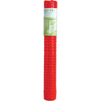 Plastic Snow Fence, 50' L x 4' W, Orange Equipex
