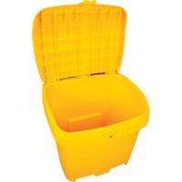 Bacs d'entreposage pour sel & sable, Avec Moraillon, 21" x 27" x 26", 4,24 pi³, Jaune Equipex