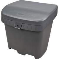 Bacs d'entreposage pour sel & sable, Avec Moraillon, 21" x 27" x 26", 4,24 pi³, Gris Equipex