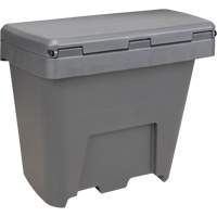 Bacs d'entreposage pour sel & sable, Avec Moraillon, 21" x 27" x 26", 4,24 pi³, Gris Equipex
