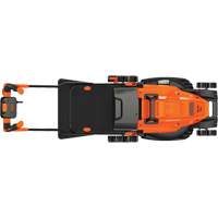 Lawn Mower with Comfort Grip Handle, Push Walk-Behind, Electric, 17" Cutting Width Equipex
