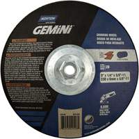Gemini&reg; Saucer Wheel, 9" x 1/4", 5/8"-11 Arbor, Aluminum Oxide, Type 28 Equipex