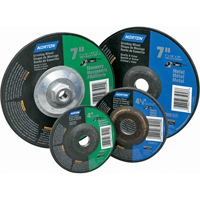 Gemini&reg; Depressed Centre Grinding Wheels, 4" x 1/4", 5/8" Arbor, Aluminum Oxide, Type 27 Equipex