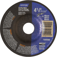 Depressed Centre Metal Grinding Wheels, 4-1/2" x 1/4", 7/8" Arbor, Aluminum Oxide, Type 27 Equipex