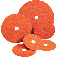 Blaze&reg; Fiber Discs, Ceramic Alumina, 24, 4-1/2" Dia x 7/8" Arbor Equipex