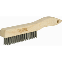 Shoe Handle Industrial-Duty Scratch Brush, Carbon Steel, 4 x 16 Wire Rows, 10-1/2" Long Equipex