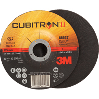 Cut-Off Wheels - CubitronII, 5" x 0.045", 7/8" Arbor, Type 27, Ceramic, 12250 RPM Equipex