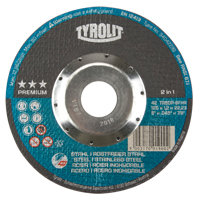 Premium 2 in 1 Thincut Cut-Off Wheel, 5" x 0.045", 7/8" Arbor, Type 27, Aluminum Oxide, 12250 RPM Equipex