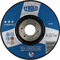 Premium 2-in-1 Grinding Wheel, 4-1/2" x 9/32", 7/8" Arbor, Type 27 Equipex