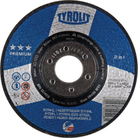 Premium 2-in-1 Grinding Wheel, 6" x 9/32", 7/8" Arbor, Type 27 Equipex