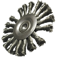 Brosses mont&eacute;es &agrave; fils nou&eacute;s circulaires, 3-1/2" dia., dia. Des fils 0,014", Tige 1/4" Equipex