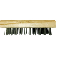 Flat Wire Butcher Block Brushes, Flat Steel Wire, 5 x 10 Wire Rows, 7-5/8" Long Equipex