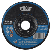 2-IN-1 Performance Plus Grinding Disc, 7" x 9/32", 7/8" Arbor, Type 27 Equipex