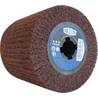 Tambour de conditionnement de surface Pro-Line, 4" dia. x 4" la, 3/4" Arbre, Grain Fin, Oxyde d'aluminium Equipex