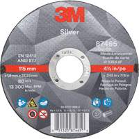 Silver Cut-Off Wheel, 4-1/2" x 0.045", 7/8" Arbor, Type 1, Ceramic, 13300 RPM Equipex