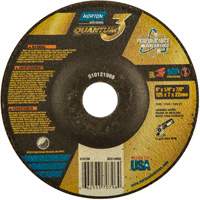 Quantum3 Grinding Wheel, 5" x 1/4", 7/8" Arbor, Ceramic, Type 27 Equipex