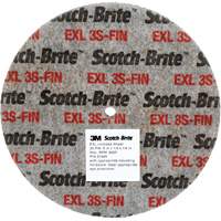 Meule unitaris&eacute;e EXL Scotch-Brite, 5" x 1/4", Arbre de 1/4", Grain de Fin, Carbure de silicium Equipex