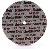Meule unitaris&eacute;e EXL Scotch-Brite, 6" x 1/4", Arbre de 1/4", Grain de Fin, Carbure de silicium Equipex