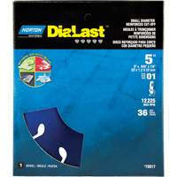 Meule &agrave; tronçonner Dialast RightCut, 5" x 0,05", Arbre de 7/8", Type 01/41, Losange, 12225 Tr/min Equipex