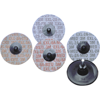 Produits Buff & Blend - Meules homog&egrave;nes EXL Roloc Scotch-Brite, 2" x Grain de 6A, Oxyde d'aluminium Equipex