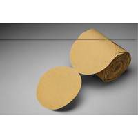 Disque abrasif dor&eacute; en rouleau de papier Stikit, 6" dia., Grain P150, Oxyde d'aluminium Equipex