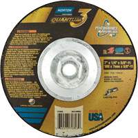 Quantum3 SG Saucer Wheel, 7" x 1/4", 5/8"-11 Arbor, Ceramic Alumina, Type 28 Equipex