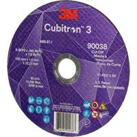 Cubitron 3 Cut-Off Wheel, 6" x 0.045", Type T27, Ceramic, 10200 RPM Equipex
