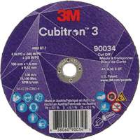 Cubitron 3 Cut-Off Wheel, 4" x 0.045", 3/8" Arbor, Type T1, Ceramic, 21000 RPM Equipex