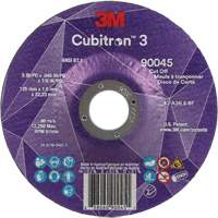 Cubitron™ 3 Cut-Off Wheel, 5" x 0.045", 7/8" Arbor, Type T27, Ceramic, 12250 RPM NY551 | Equipex