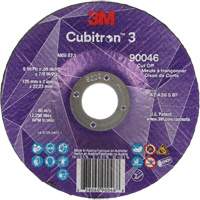 Cubitron 3 Cut-Off Wheel, 5" x 0.09", 7/8" Arbor, Type T27, Ceramic, 12250 RPM Equipex