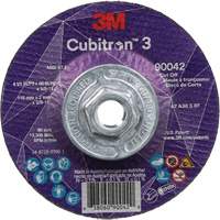 Cubitron 3 Cut-Off Wheel, 4-1/2" x 0.09", 5/8"-11 Arbor, Type T27, Ceramic, 13300 RPM Equipex