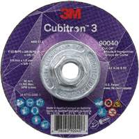 Cubitron 3 Cut-Off Wheel, 4-1/2" x 0.045", 5/8"-11 Arbor, Type T27, Ceramic, 13300 RPM Equipex