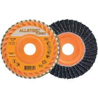 Disque &agrave; lamelles Turbo ALLSTEEL, 4-1/2" x 5/8"-11, Grain 40, Alumine de zirconium Equipex