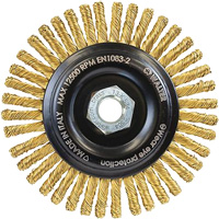 Spark-Free Brass Wire Wheel, 5" Dia. x 5/8"-11 Arbor Equipex