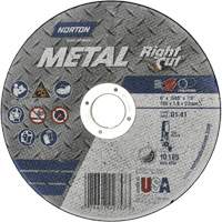 Metal RightCut Right Angle Cut-Off Wheel, 6" x 0.04", 7/8" Arbor, Type 01/41, Aluminum Oxide, 10185 RPM Equipex