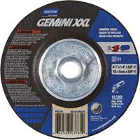 Gemini XXL Grinding Wheel, 4-1/2" x 1/4", 5/8"-11 Arbor, Aluminum Oxide, Type 27 Equipex