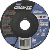 Gemini XXL Grinding & Cutting Wheel, 4-1/2" x 1/8", 7/8" Arbor, Type 27, Aluminum Oxide Equipex