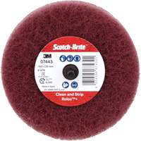 Roue de ponçage &agrave; usage g&eacute;n&eacute;ral Scotch-Brite Roloc Plus, 4" dia. Equipex